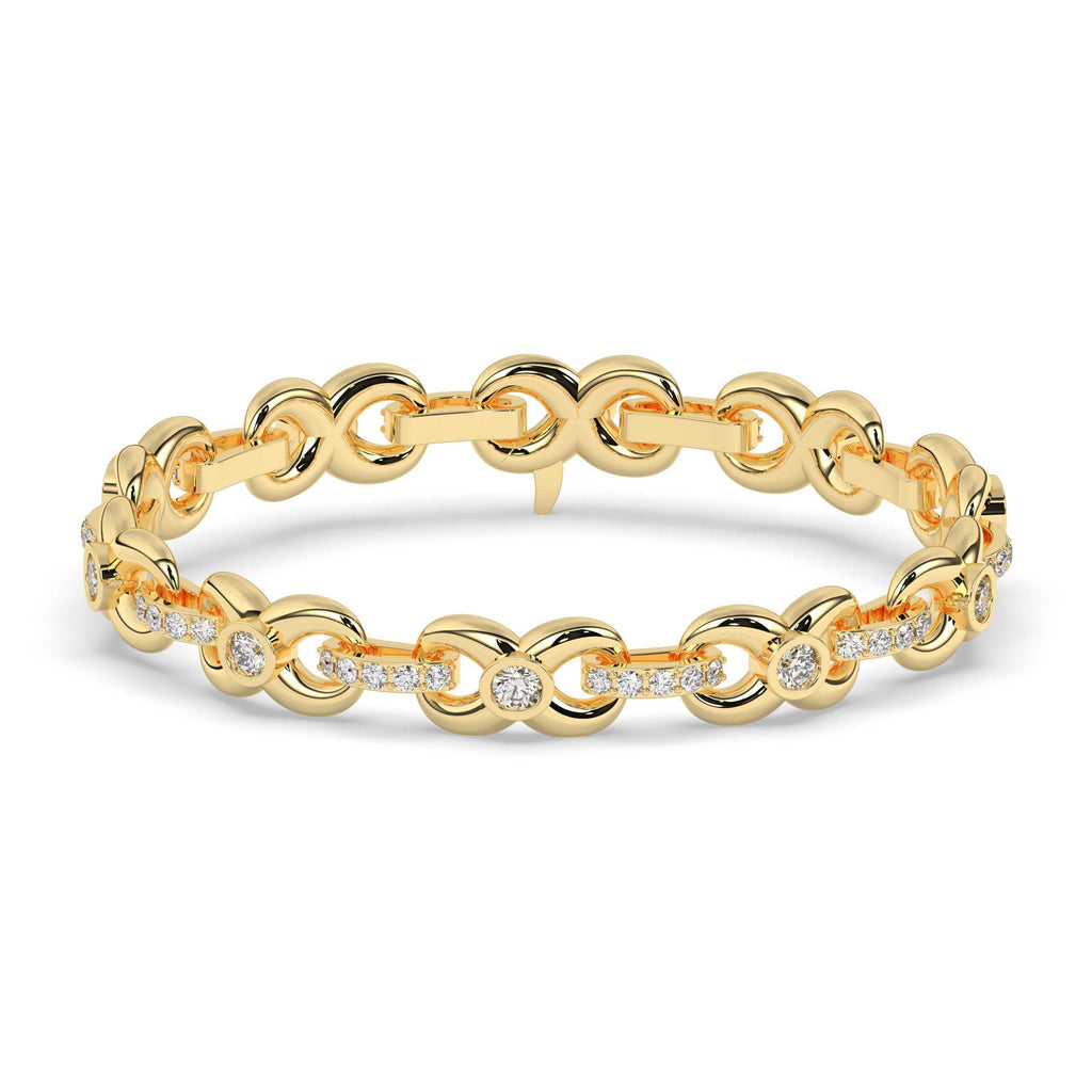 INFINITY ROUND DIAMOND ICED OUT HIP HOP BRACELET