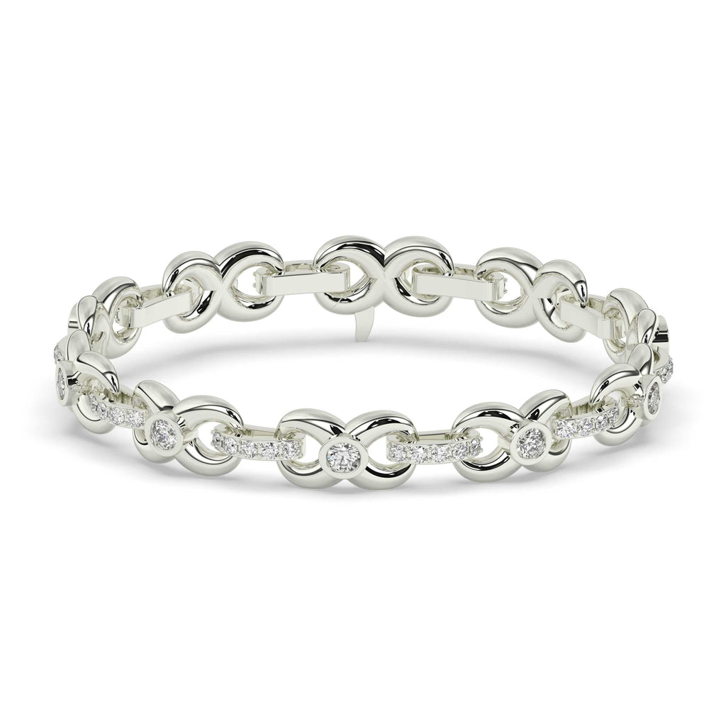 INFINITY ROUND DIAMOND ICED OUT HIP HOP BRACELET