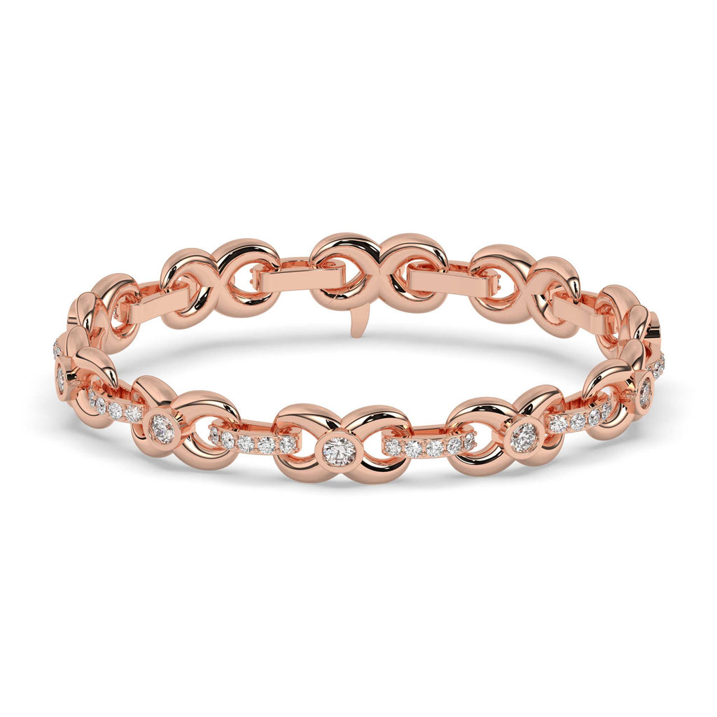 INFINITY ROUND DIAMOND ICED OUT HIP HOP BRACELET
