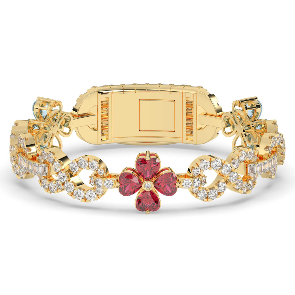 RUBY BLOOM DIAMOND GOLD BRACELET