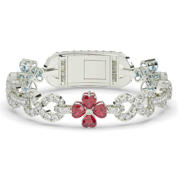RUBY BLOOM DIAMOND GOLD BRACELET