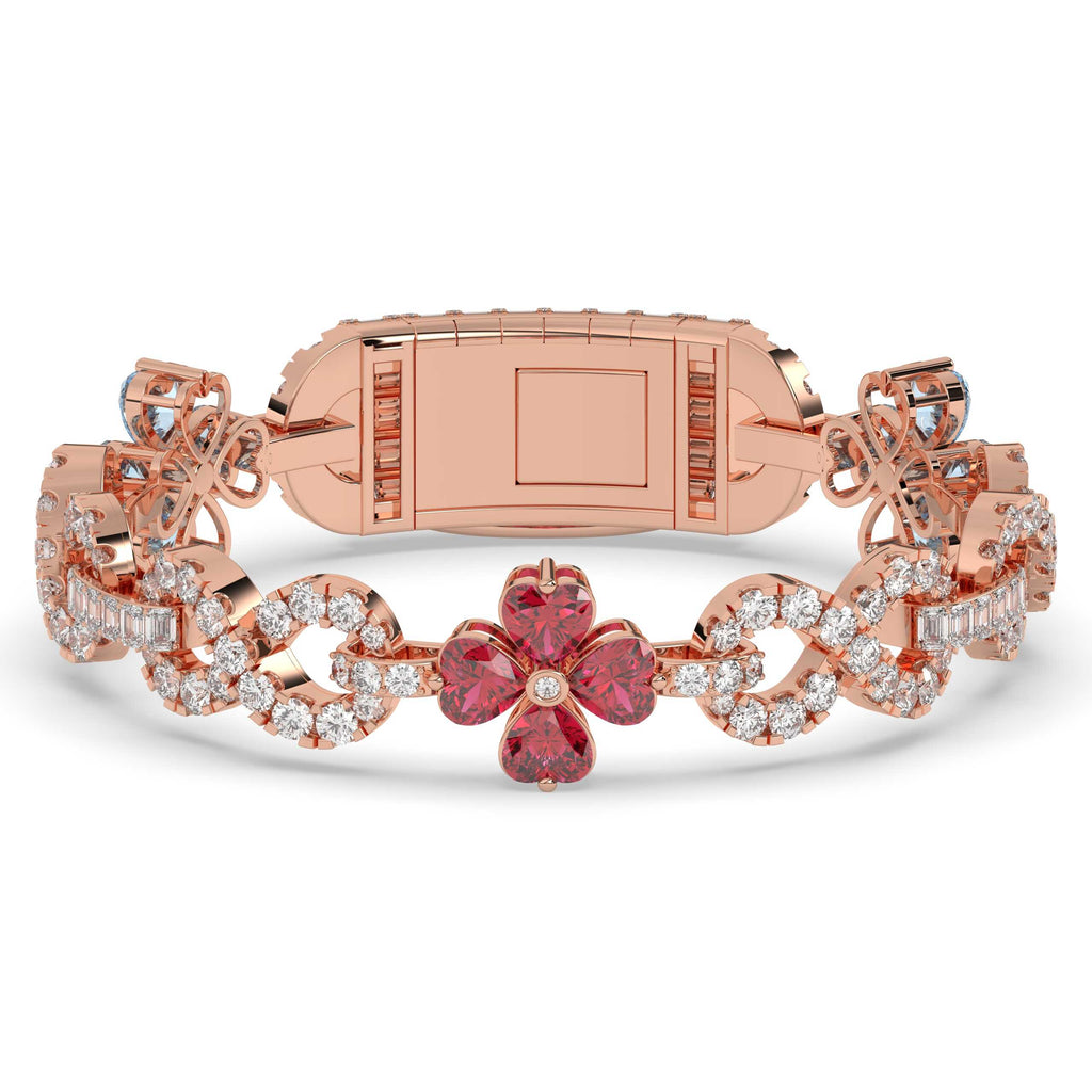 RUBY BLOOM DIAMOND GOLD BRACELET