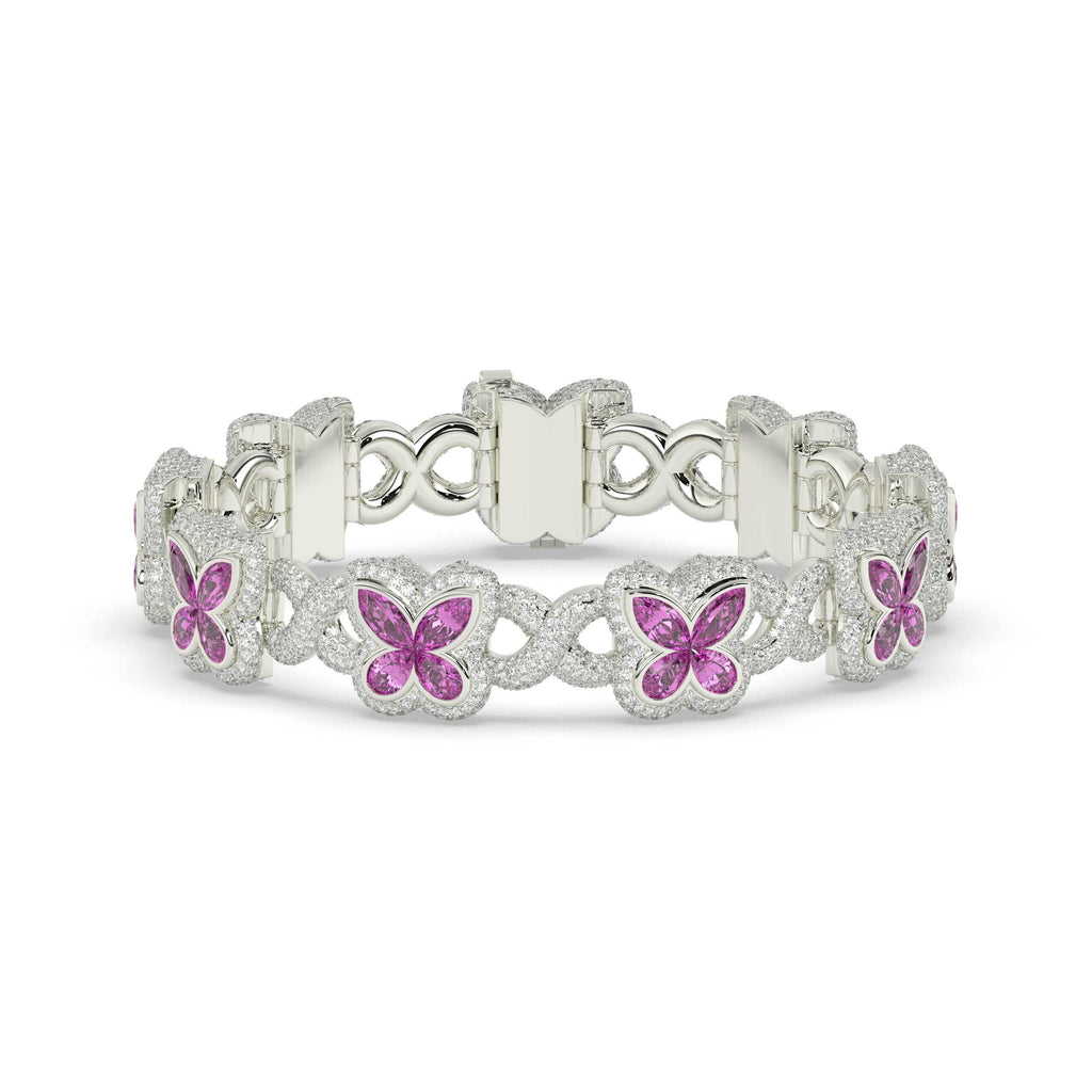 BLOOMING BUTTERFLY PAVÉ LINK BRACELET