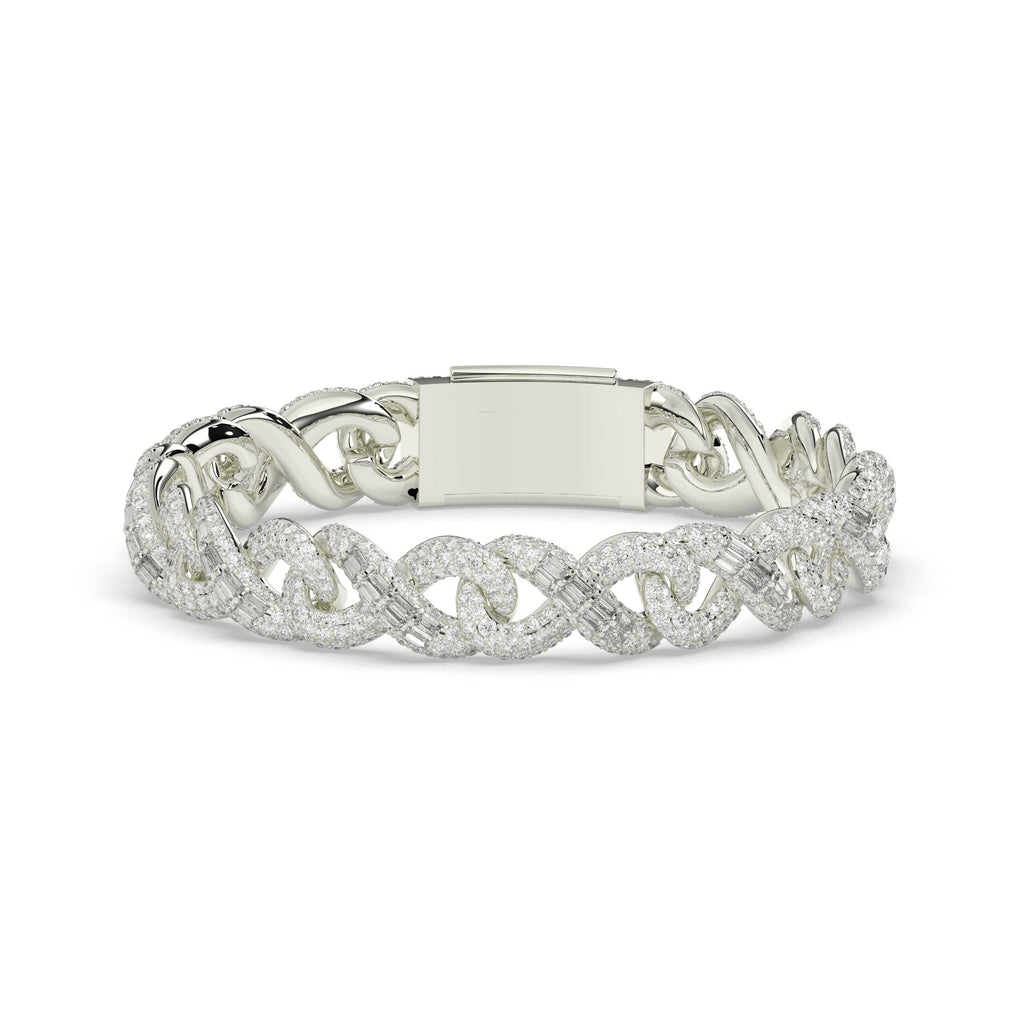 DIAMOND TWIST GOLD LINK BRACELET