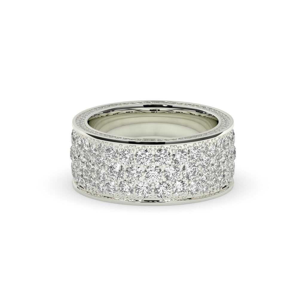 TRIPLE ROW DIAMOND BAND RING