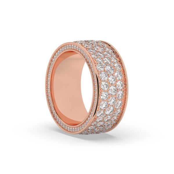 TRIPLE ROW DIAMOND BAND RING