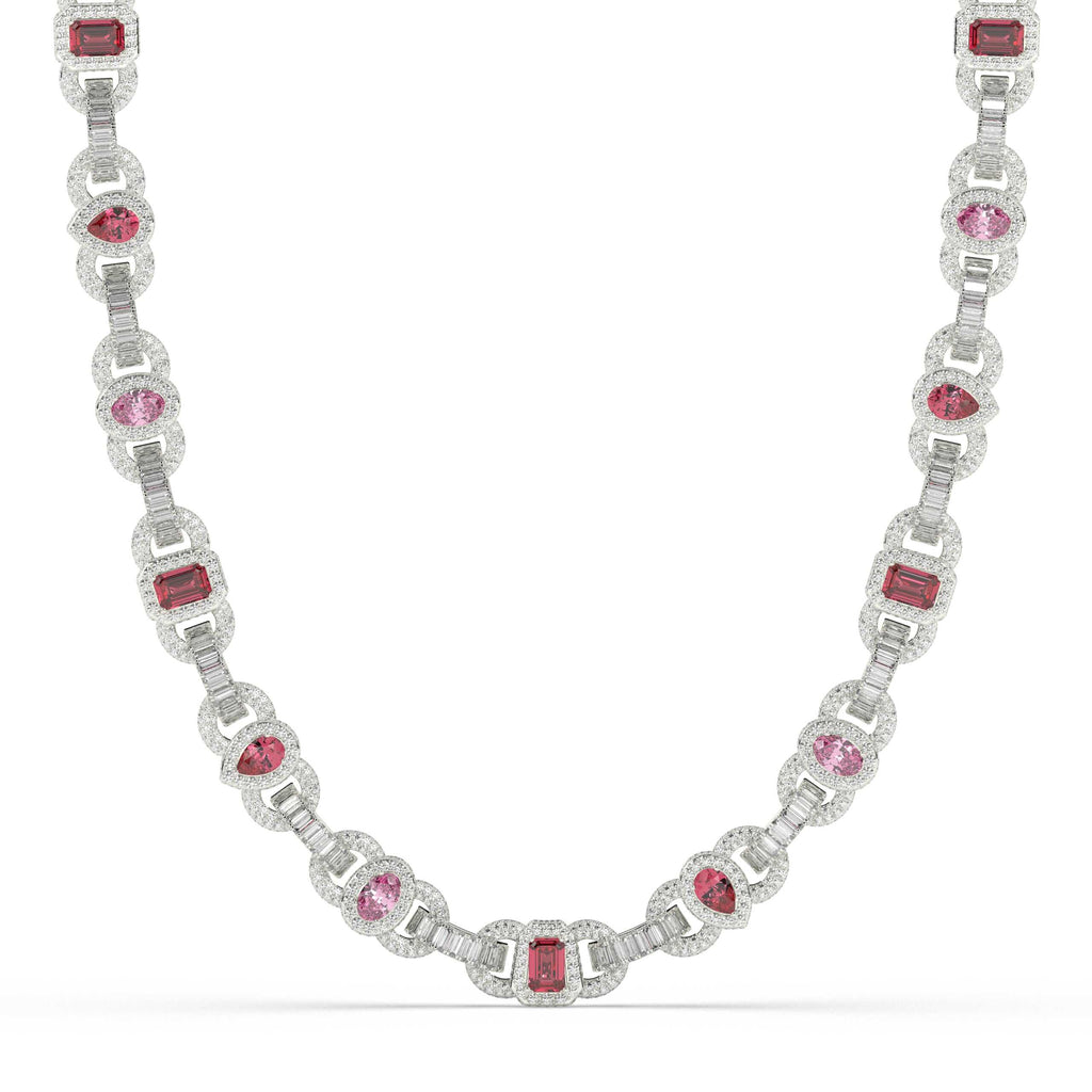 RUBY GLOW DIAMOND LINK NECKLACE