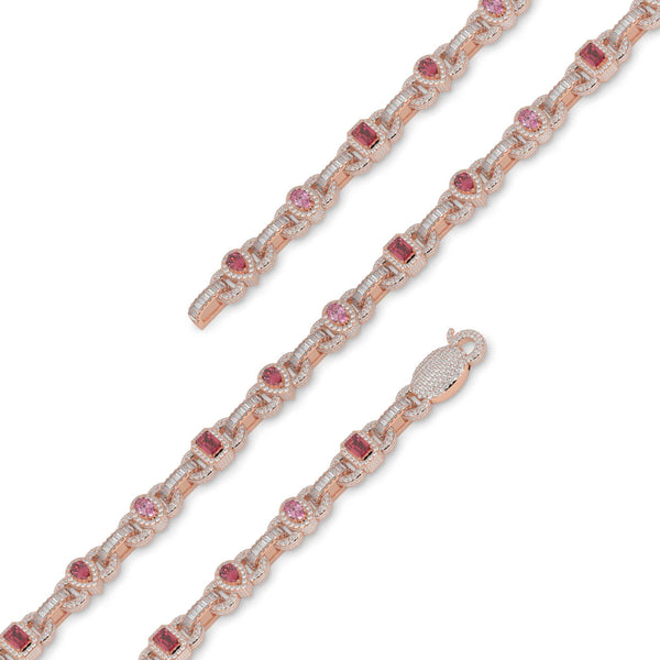 RUBY GLOW DIAMOND LINK NECKLACE