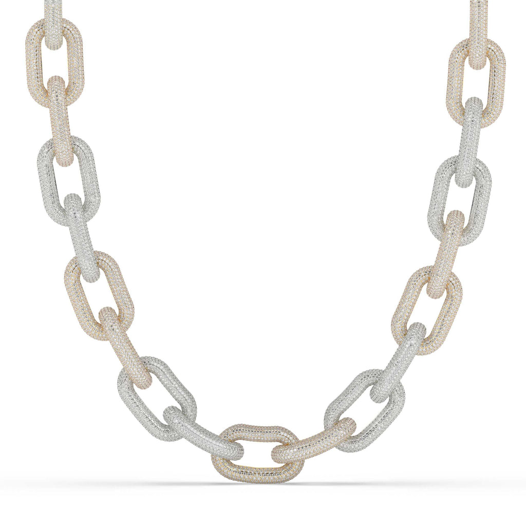 14.00 MM ROUND DIAMOND ICED OUT HIP HOP CHAIN