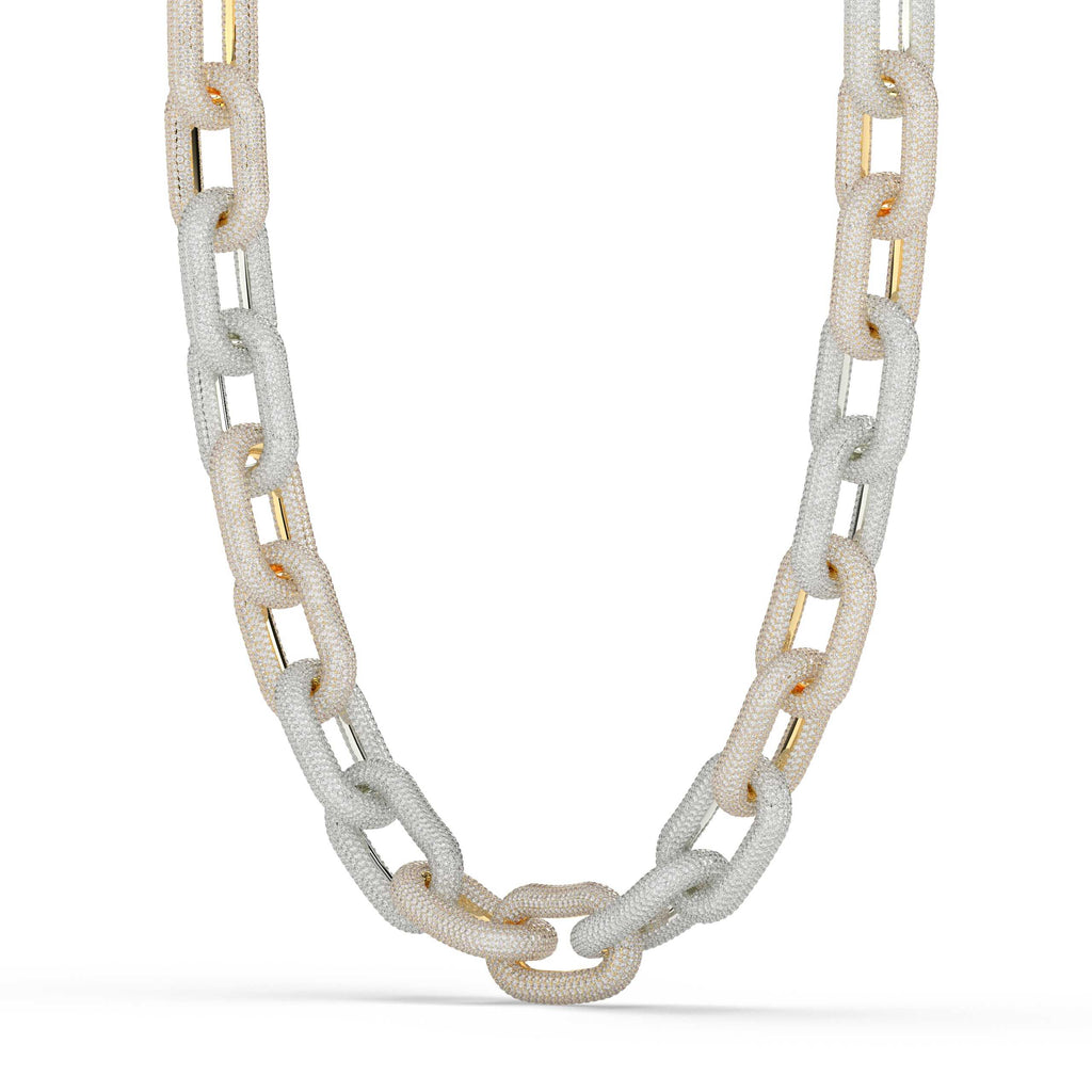14.00 MM ROUND DIAMOND ICED OUT HIP HOP CHAIN