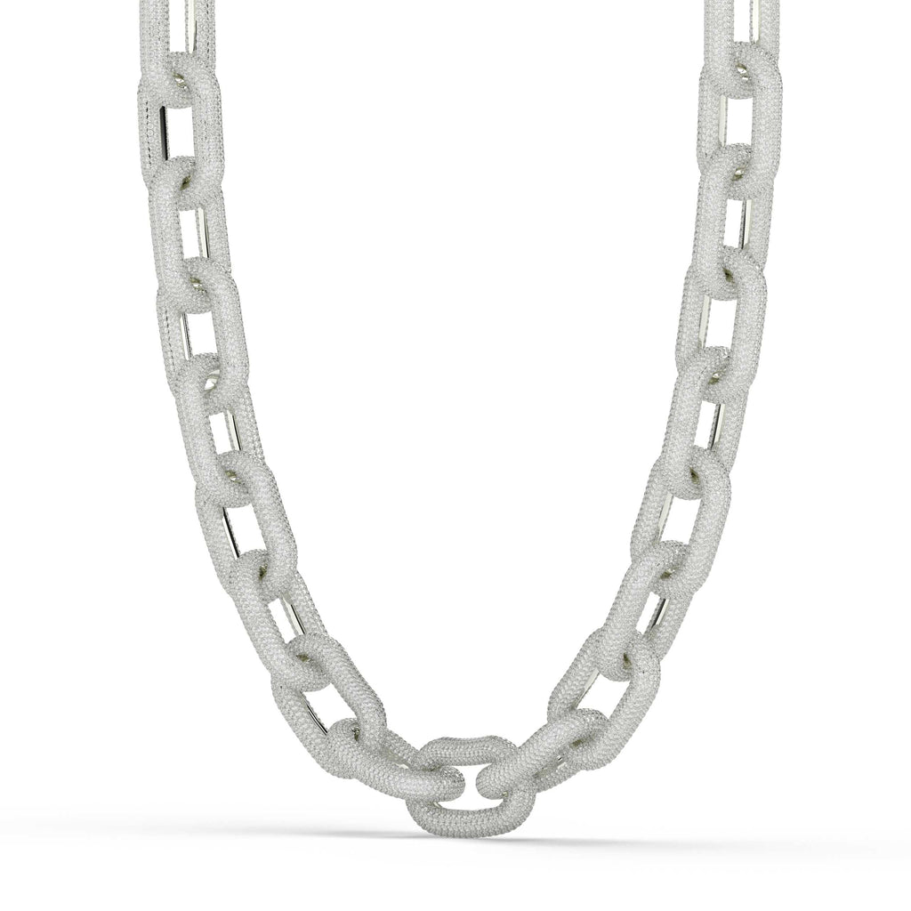 14.00 MM ROUND DIAMOND ICED OUT HIP HOP CHAIN