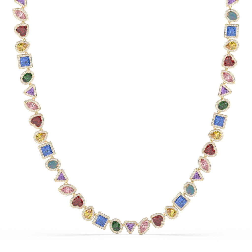 RAINBOW DREAM MULTISHAPE STONE NECKLACE