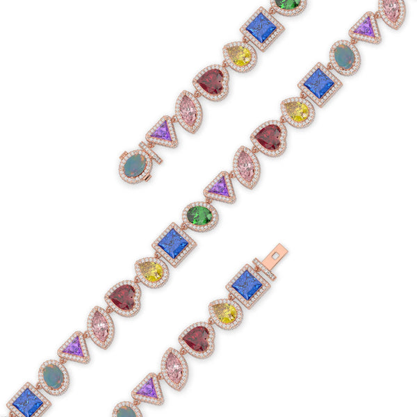 RAINBOW DREAM MULTISHAPE STONE NECKLACE