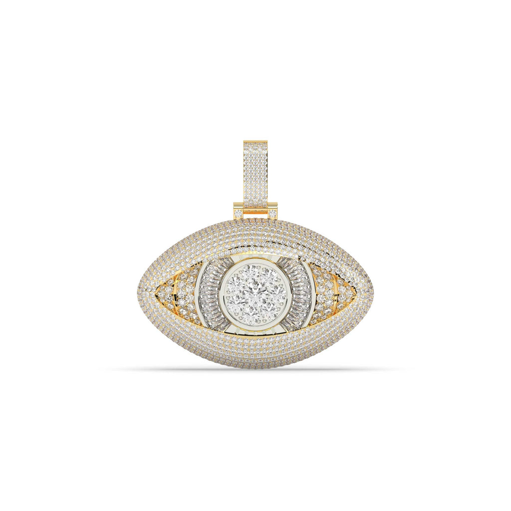 TAPER AND ROUND DIAMOND ICED OUT HIP HOP PENDANT