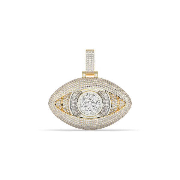 TAPER AND ROUND DIAMOND ICED OUT HIP HOP PENDANT