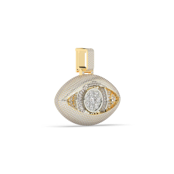TAPER AND ROUND DIAMOND ICED OUT HIP HOP PENDANT