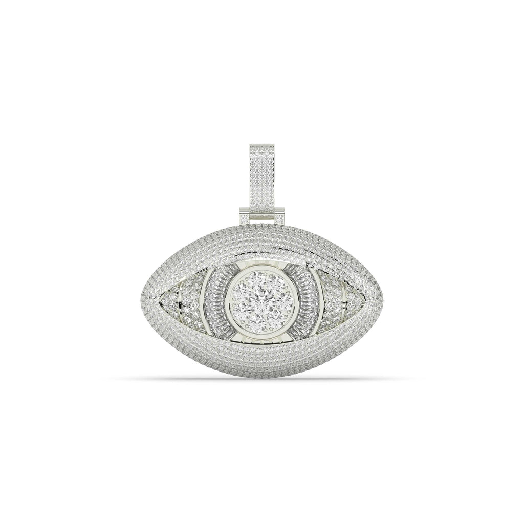 TAPER AND ROUND DIAMOND ICED OUT HIP HOP PENDANT