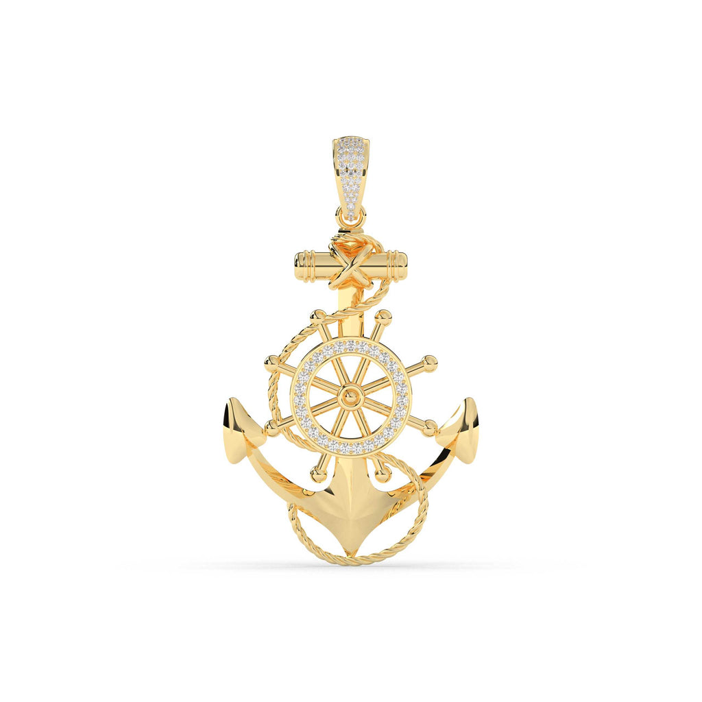 ROUND DIAMOND ICED OUT CROSS HIP HOP PENDANT