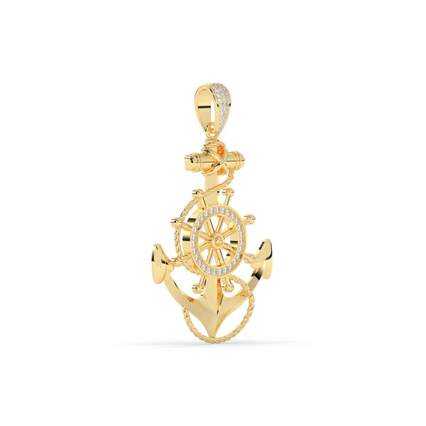 ROUND DIAMOND ICED OUT CROSS HIP HOP PENDANT
