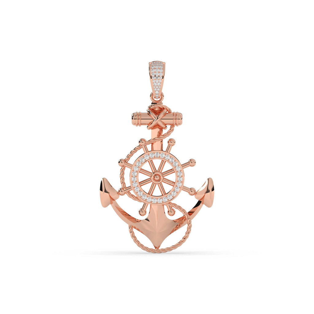 ROUND DIAMOND ICED OUT CROSS HIP HOP PENDANT