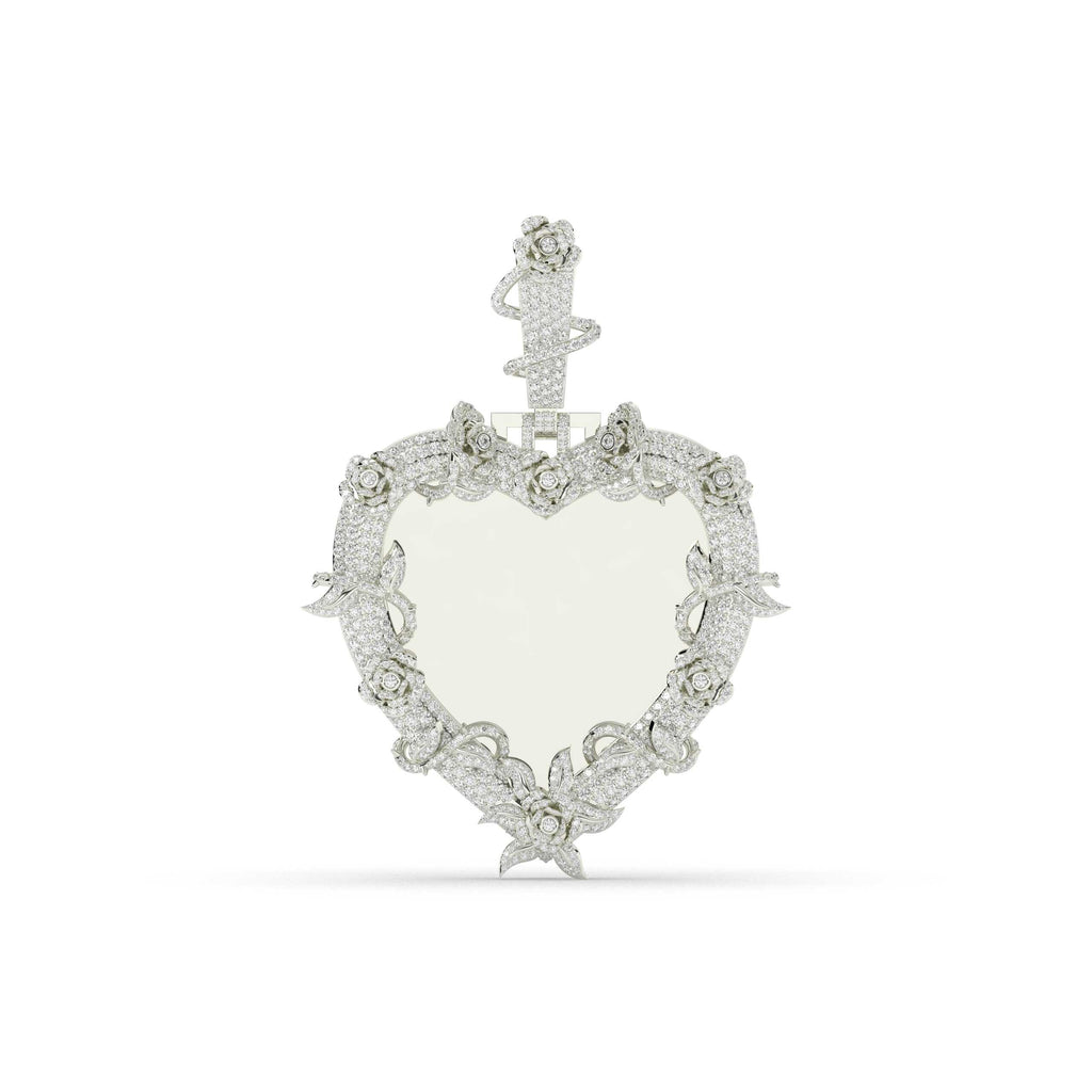 ROUND DIAMOND ICED OUT PICTURE CHARM HIP HOP PENDANT