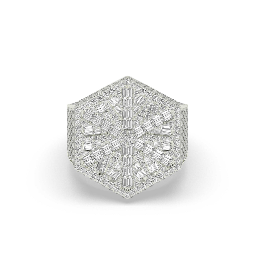 SNOWFLAKE SHINE HEXAGON DIAMOND RING
