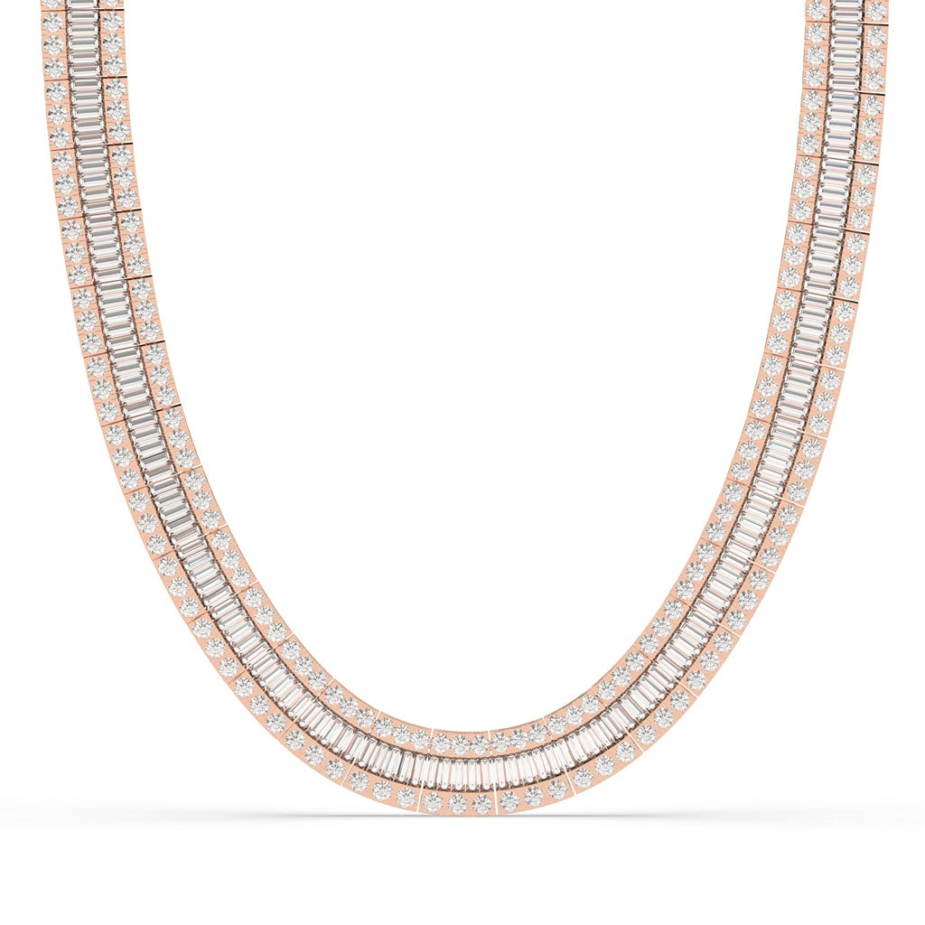 TWIN ROW GLORY DIAMOND NECKLACE