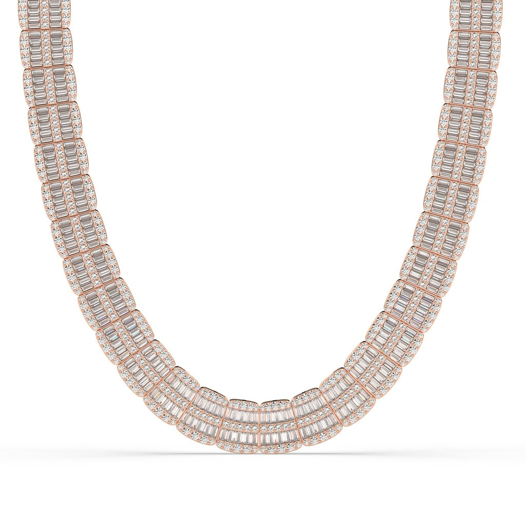 ROYAL STACKED DIAMOND STATEMENT NECKLACE