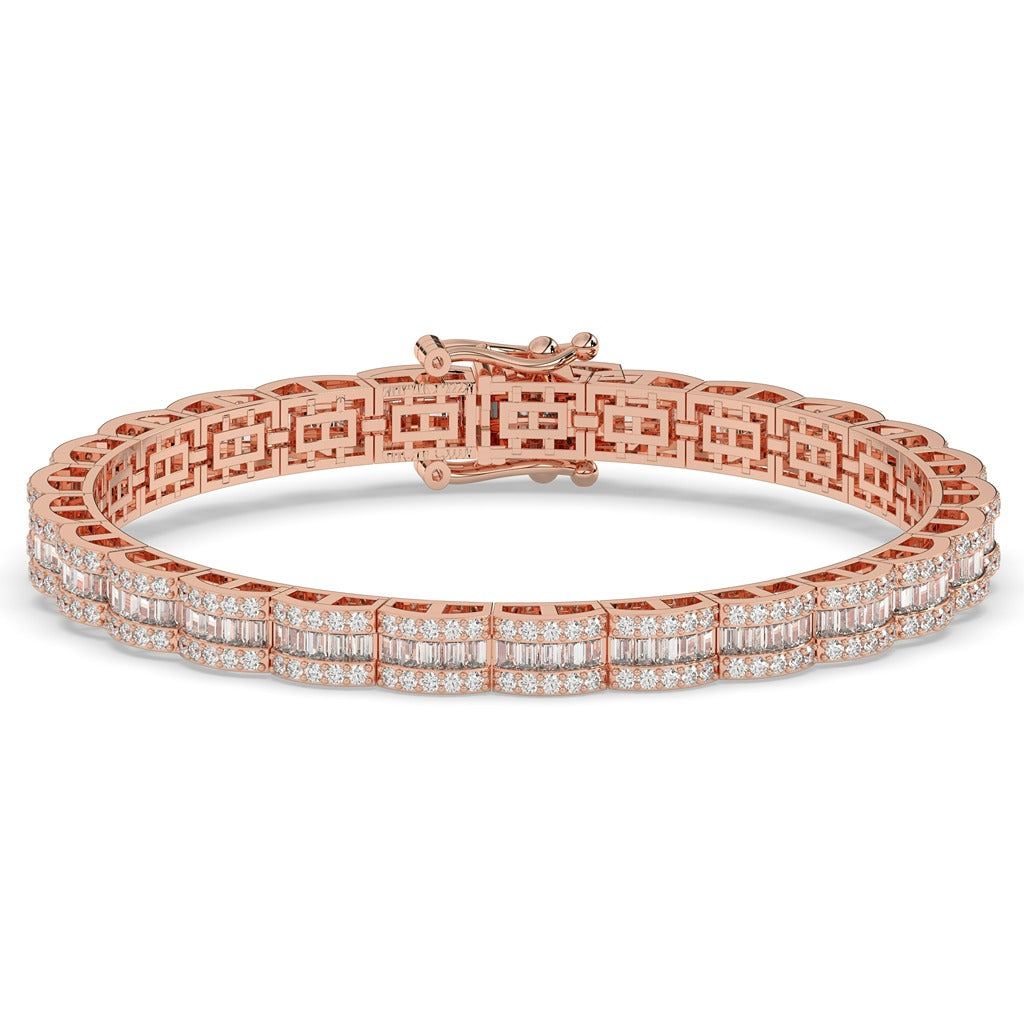 ELEGANT EDGE DIAMOND STRIPE BRACELET