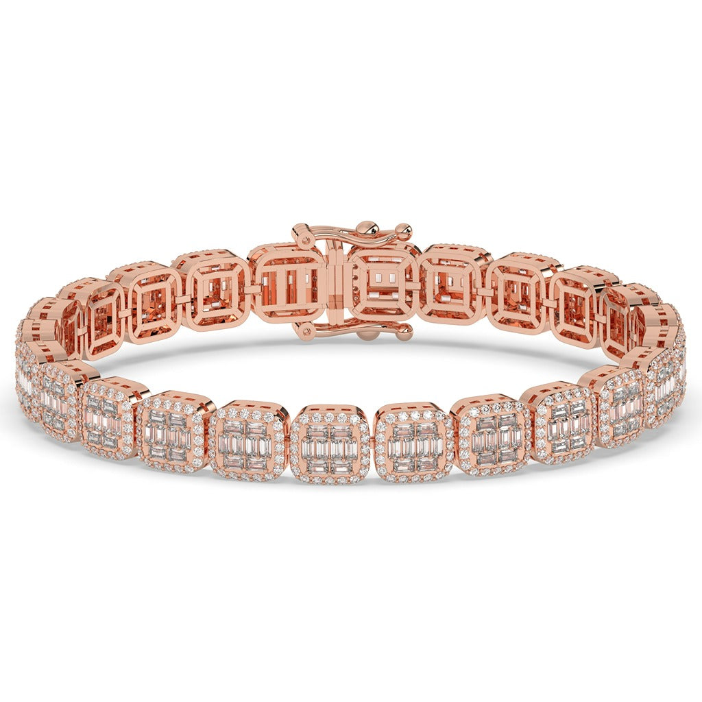 REGAL CUSHION CUT DIAMOND BRACELET