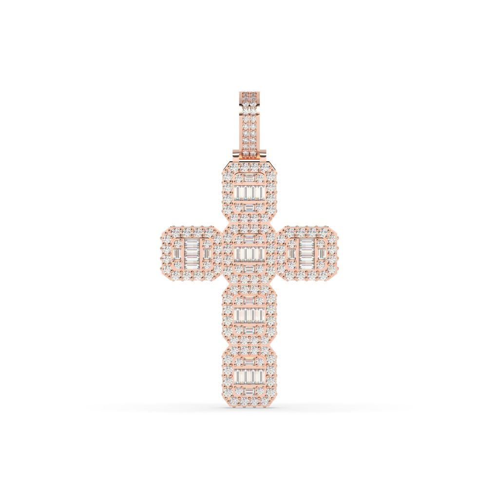 LUXE CUSHION CROSS PENDANT