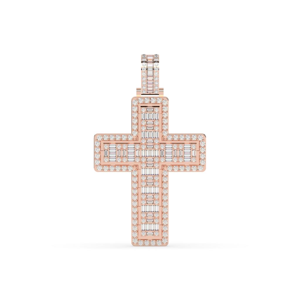 REGAL BAGUETTE CROSS NECKLACE CHARM