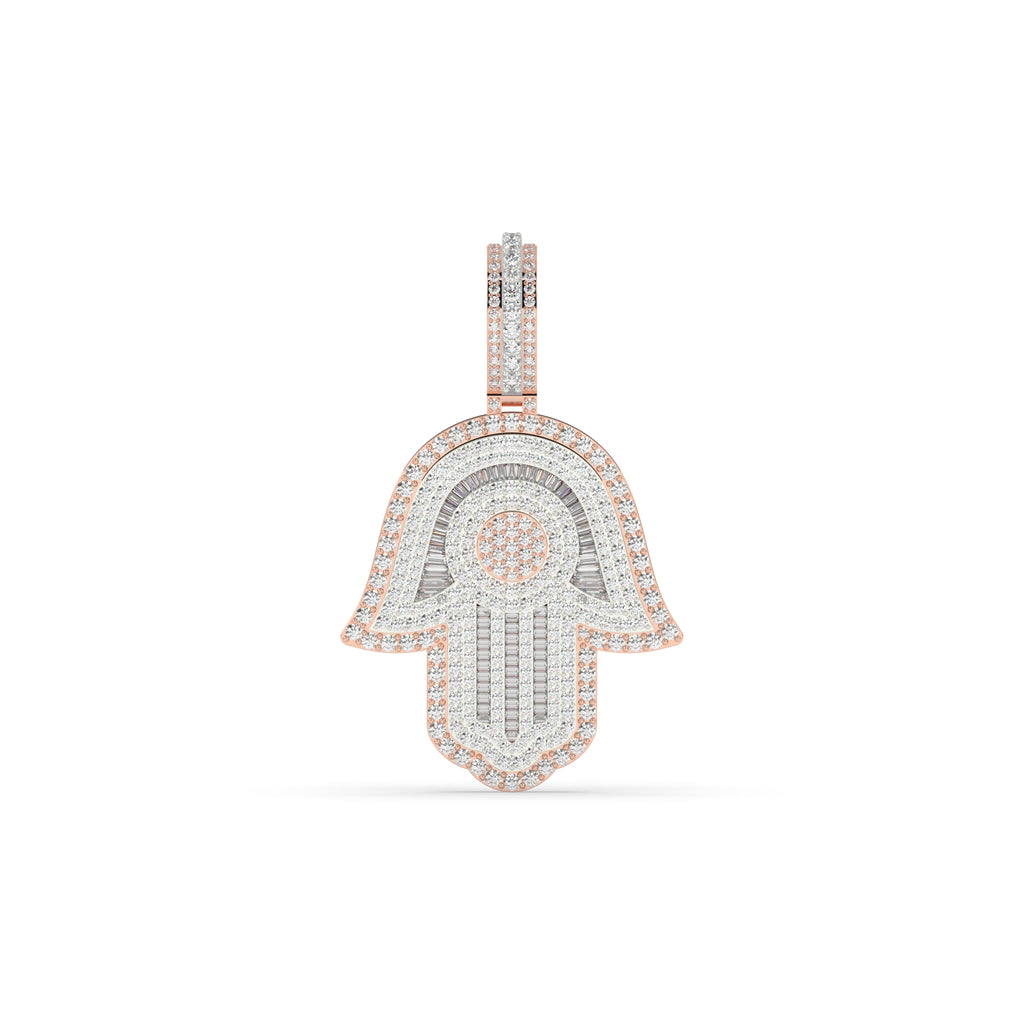 CELESTIAL HAMSA DIAMOND PENDANT