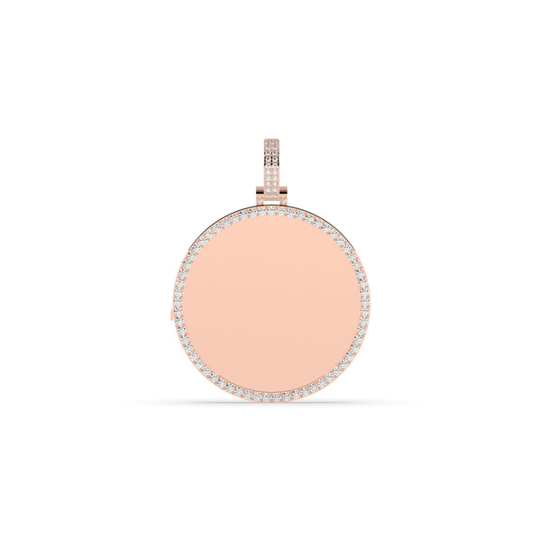 LUXURY DIAMOND OUTLINED DISC PENDANT