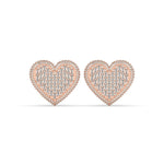 ETERNAL LOVE BAGUETTE HEART STUDS