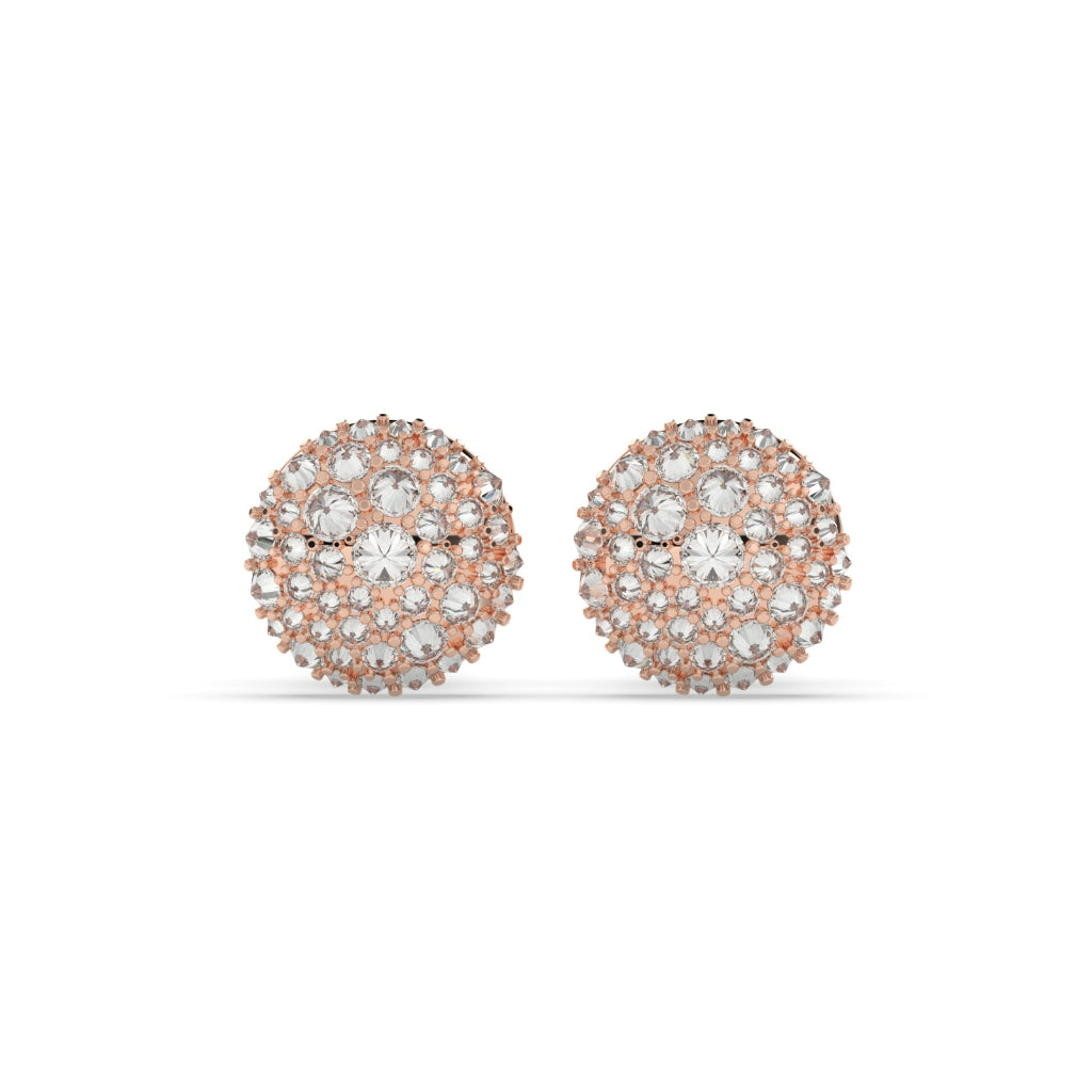LUXURY SPARKLE DIAMOND BUTTON STUDS