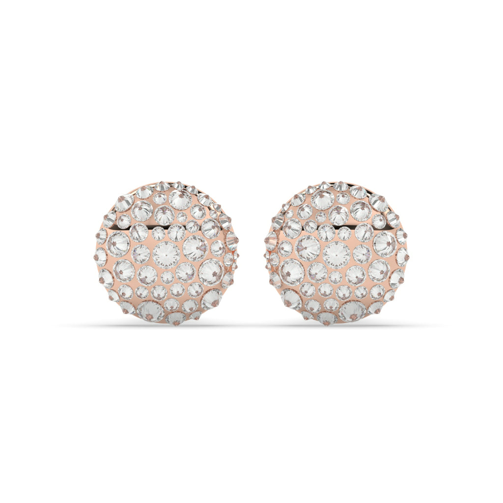 DIAMOND DOME STUD EARRINGS BOLD