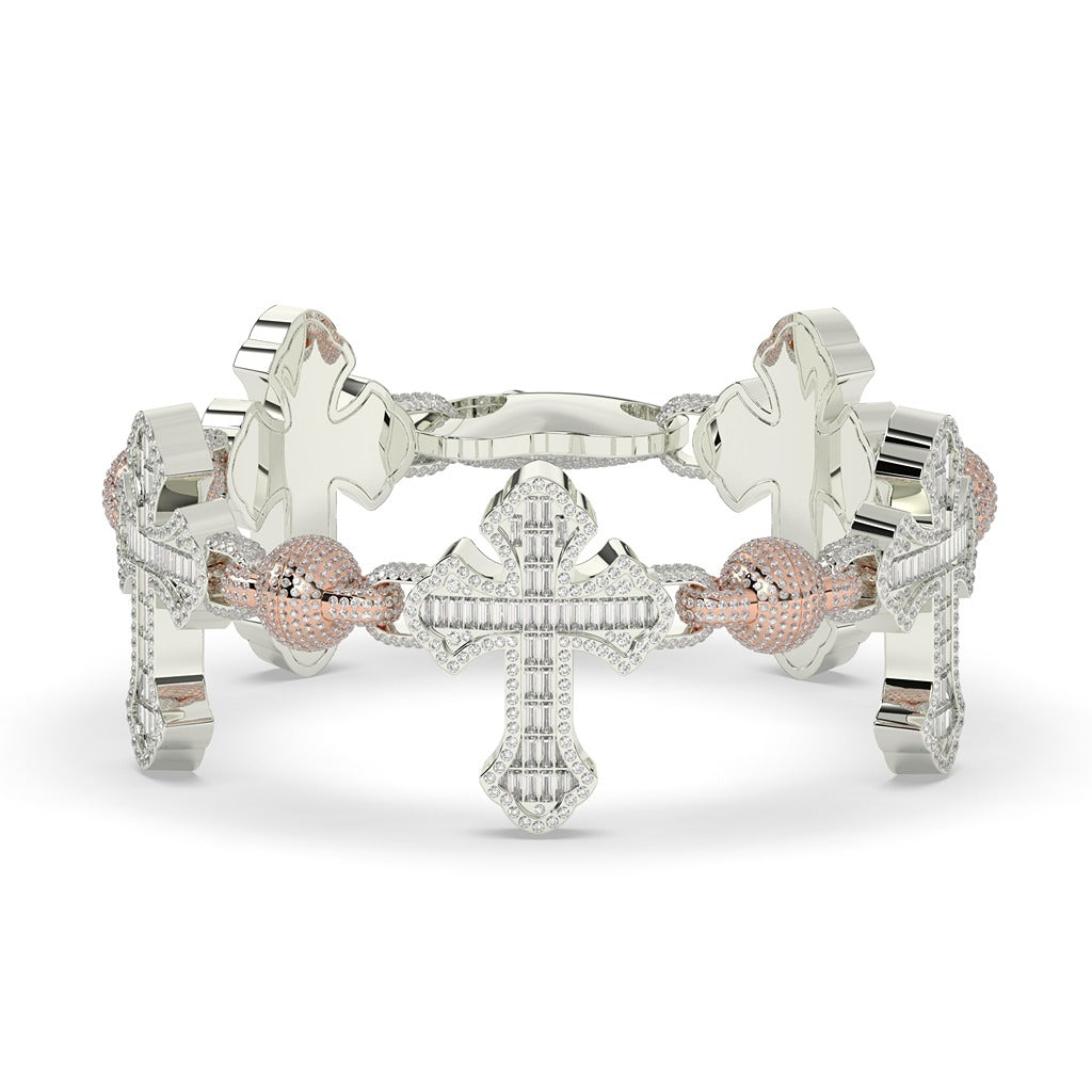 HOLY SHIELD BAGUETTE CROSS BRACELET