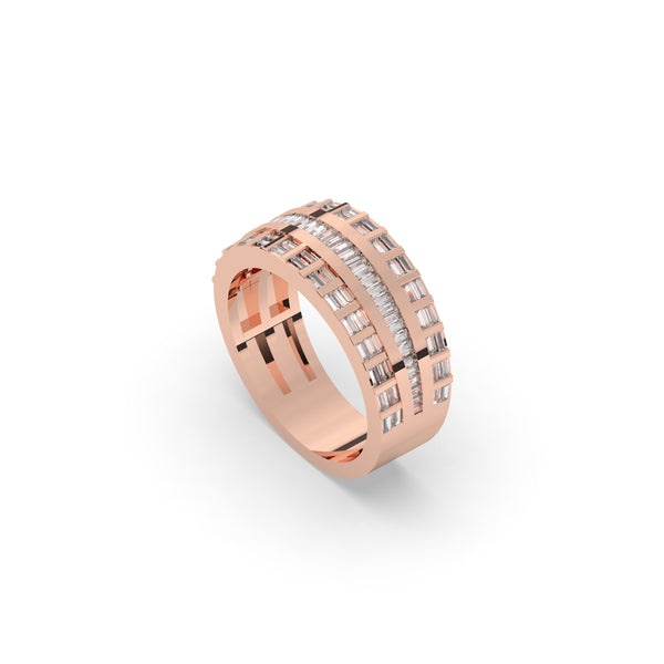 MODERN BAGUETTE DIAMOND BAND RING
