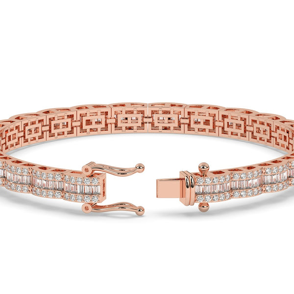 ELEGANT EDGE DIAMOND STRIPE BRACELET