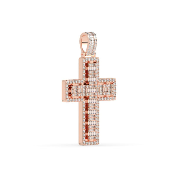 REGAL BAGUETTE CROSS NECKLACE CHARM