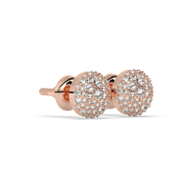LUXURY SPARKLE DIAMOND BUTTON STUDS