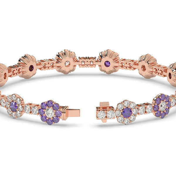 ROUND DIAMOND AND GEMS STONE ICED OUT HIP HOP BRACELET