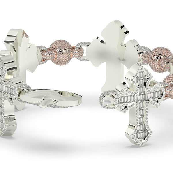 HOLY SHIELD BAGUETTE CROSS BRACELET
