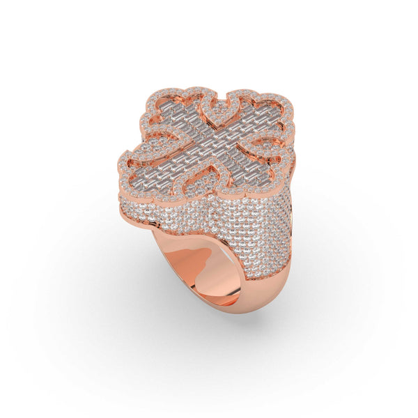 DIVINE CROSS GOLD DIAMOND RING
