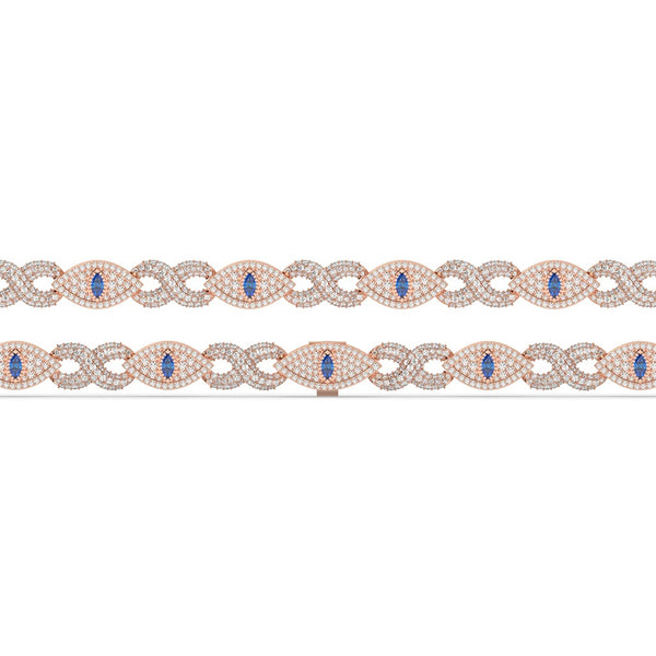 INFINITY SHIELD DIAMOND LINK BRACELET