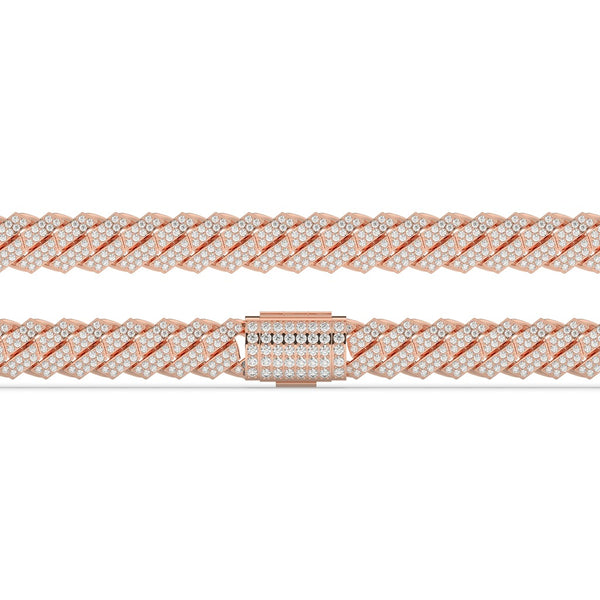 ICED V-TWIST GOLD BRACELET
