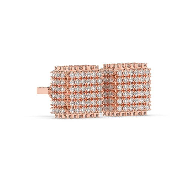 REGAL SQUARE DIAMOND STUD EARRINGS