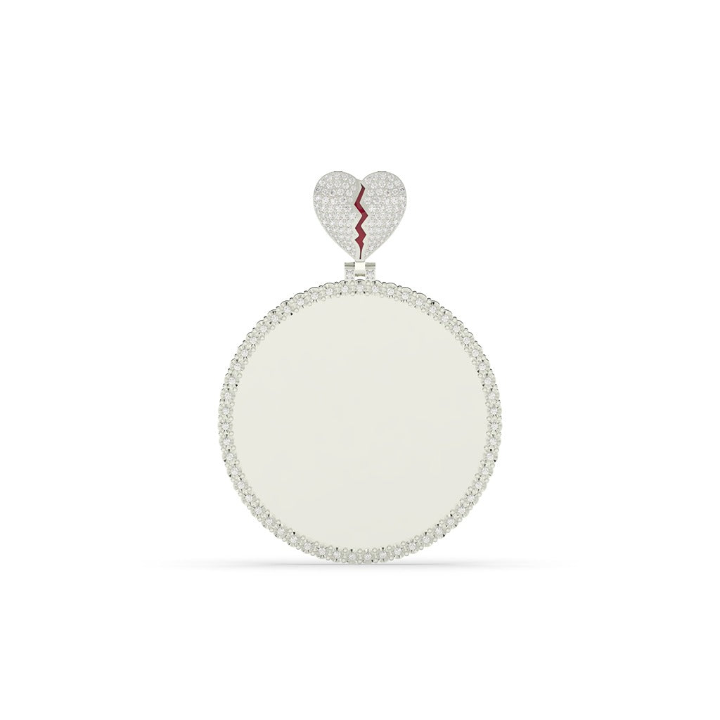 BROKEN HEART DIAMOND FRAME PENDANT