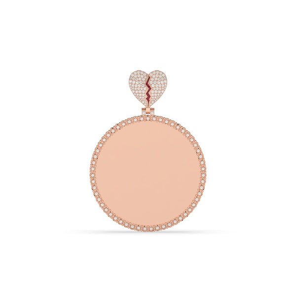 BROKEN HEART DIAMOND FRAME PENDANT